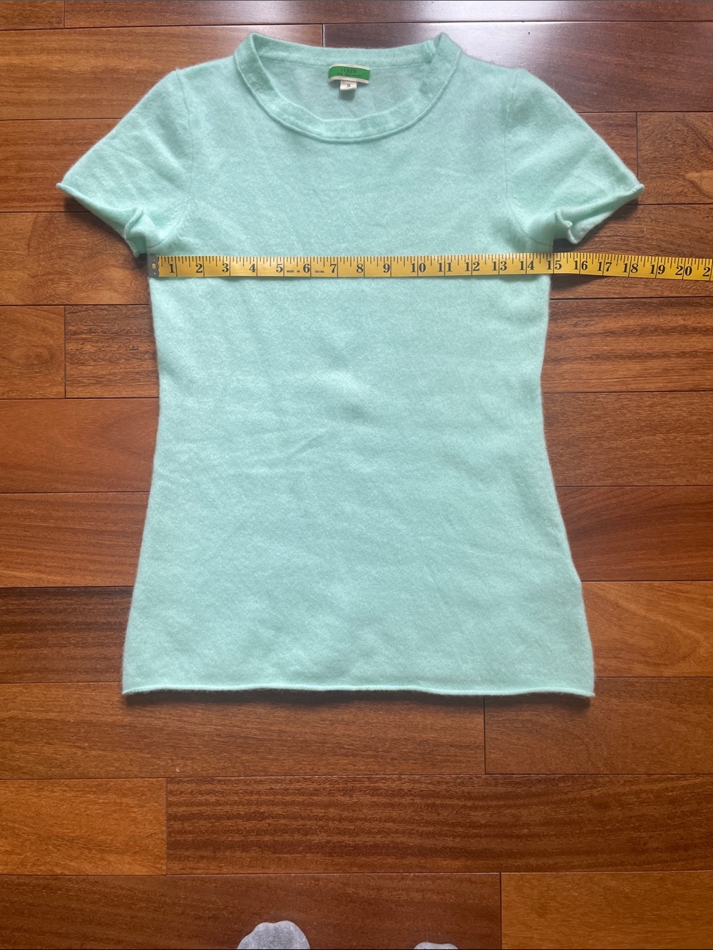 J. Crew Mint Green Short-Sleeve Cashmere Sweater - Picture 5 of 5